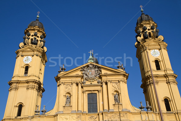 Híres templom München Németország építészet vallás Stock fotó © haraldmuc