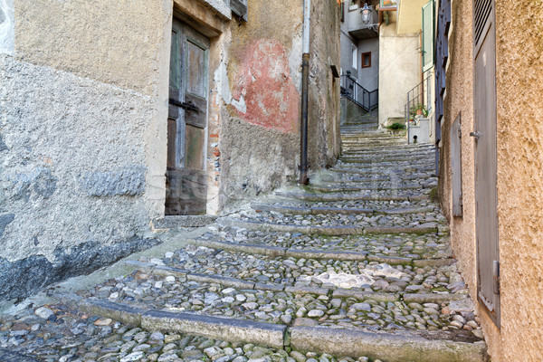 Picturesque alley in the small town of Varenna at lake Como, Italy Stock photo © haraldmuc