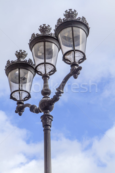 Metallic retro lamppost in Paris, France Stock photo © haraldmuc