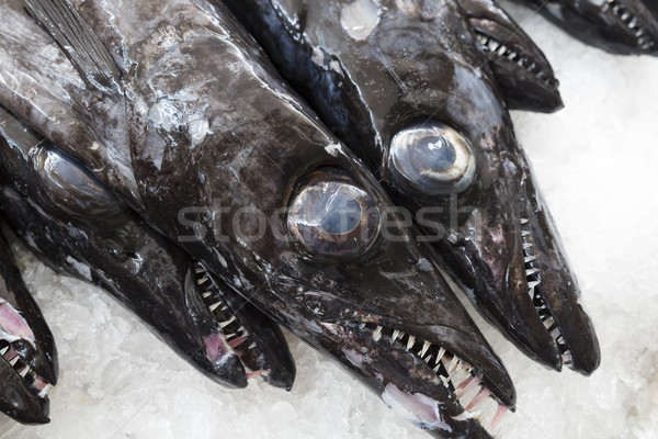 Stock photo: Black scabbard fish on a market