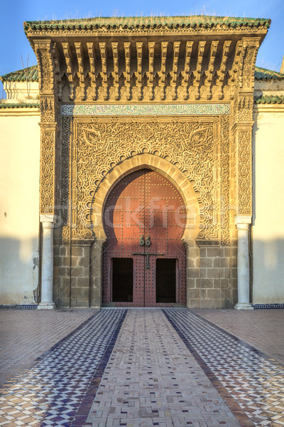 Mausoleum gebouw afrika architectuur vakantie poort Stockfoto © haraldmuc