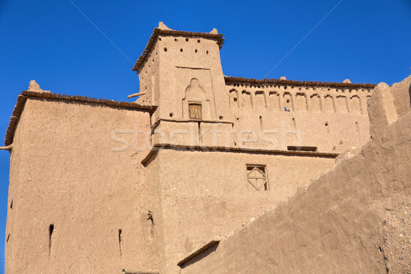 Stock fotó: ősi · Marokkó · épület · tájkép · kék · Afrika