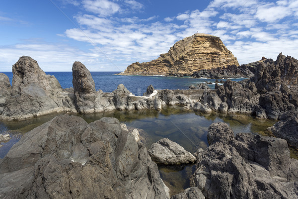 Kő Portugália part tájkép szépség óceán Stock fotó © haraldmuc