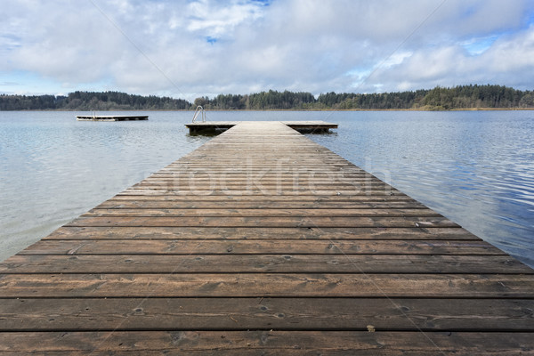 Bathing jetty on a lake in Bavaria, Germany Stock photo © haraldmuc