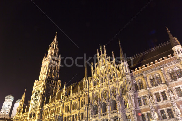 New Town Hall in Munich, Bavaria, at night Stock photo © haraldmuc