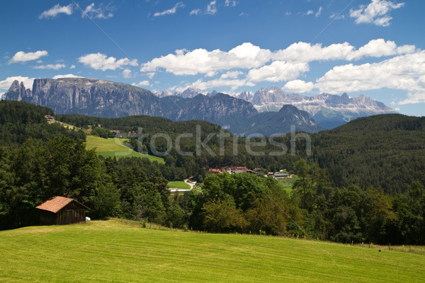 Stock foto: Allgemeine · Ansicht · nördlich · Italien · blauer · Himmel · Himmel