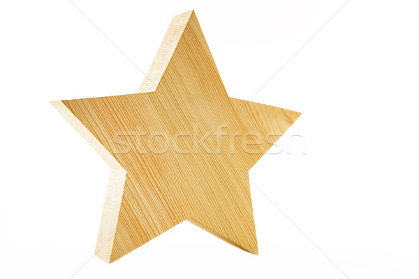 Wooden star as x'mas decoration isolated on white Stock photo © haraldmuc