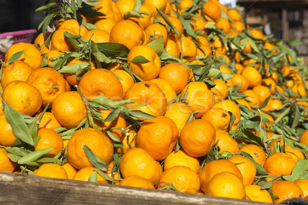 Ripe mandarins on a market in Morocco Stock photo © haraldmuc