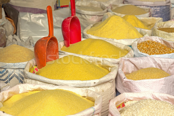 Basic foodstuff on a market in Morocco Stock photo © haraldmuc