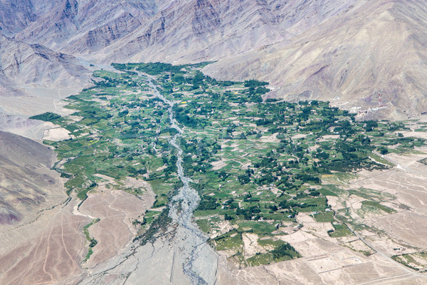 Mountain village, Ladakh, Northern India Stock photo © haraldmuc