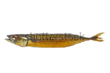 Geräuchert Makrele weiß Fisch Abendessen Platte Stock foto © haraldmuc