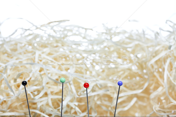 Stock photo: Needles in front of a haystack