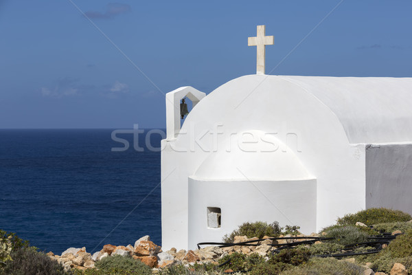 Detay küçük kilise ada Yunanistan Bina doğa Stok fotoğraf © haraldmuc