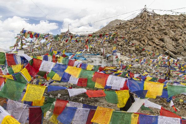 Tibetan prayer flags in Ladakh, India Stock photo © haraldmuc