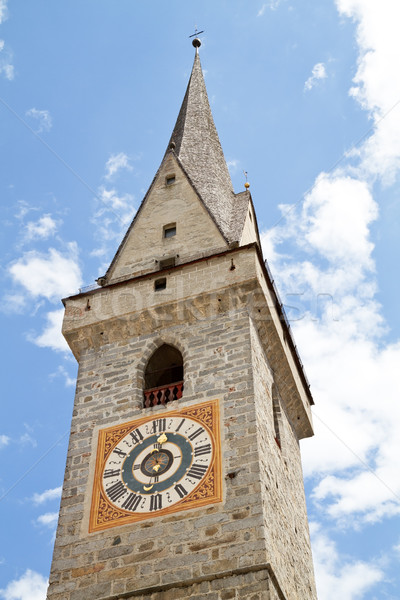 Historic church steeple in South Tyrol, Italy Stock photo © haraldmuc