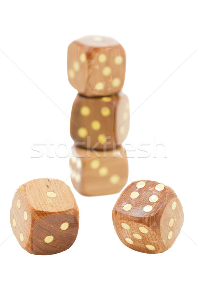 Wooden dices, shallow DOF Stock photo © haraldmuc