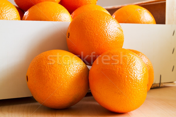 Fresh Oranges, Closeup Stock photo © haraldmuc