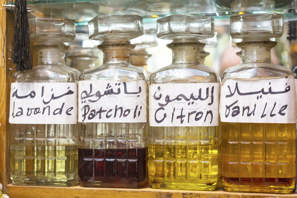 Perfume for sale on a Moroccan market, Africa Stock photo © haraldmuc
