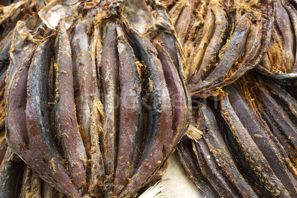 Dried fish on display on a market Stock photo © haraldmuc