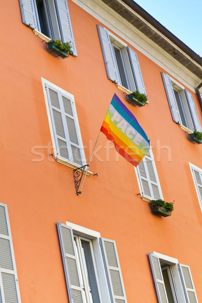 Foto stock: Fachada · típico · residencial · edifício · Itália · paz