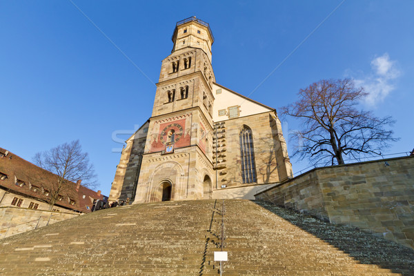 „Michaelskirche“ church in the town of Schwaebisch Hall Stock photo © haraldmuc