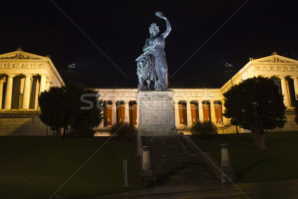Historic Bavaria statue in Munich at night Stock photo © haraldmuc