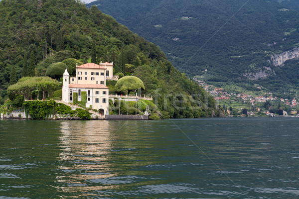 Słynny willi w. jezioro Włochy domu Zdjęcia stock © haraldmuc