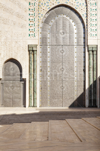 Oriental doors Hassan II Mosque, Casablanca Stock photo © haraldmuc