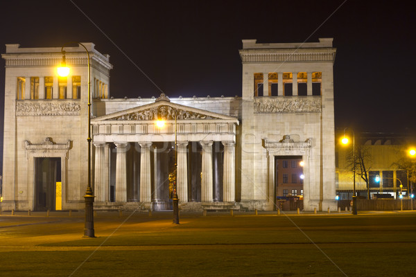 Doric propylaen monument in Munich, Germany, at night Stock photo © haraldmuc