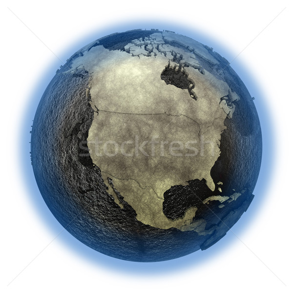 North America on Earth of oil Stock photo © Harlekino