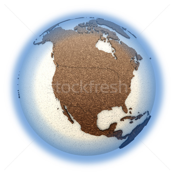 North America on light Earth Stock photo © Harlekino