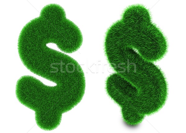 US dollar symbol made of grass Stock photo © Harlekino