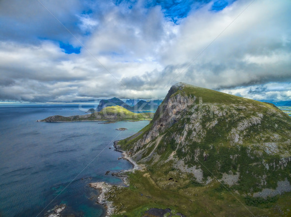 Festői kilátás légifelvétel fenséges szirt szigetek Stock fotó © Harlekino