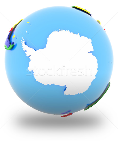 Antarctic on the globe  Stock photo © Harlekino