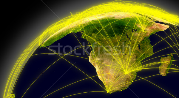 South Africa ruimte hoofd- lucht verkeer Stockfoto © Harlekino