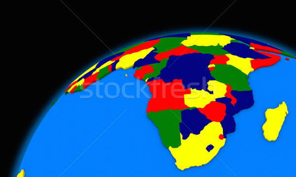 Africa de Sud Planet Earth politic hartă călători african Imagine de stoc © Harlekino