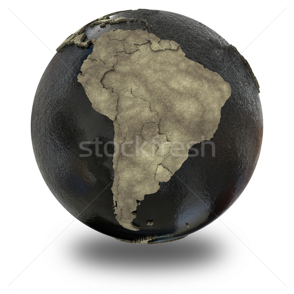 South America on Earth of oil Stock photo © Harlekino