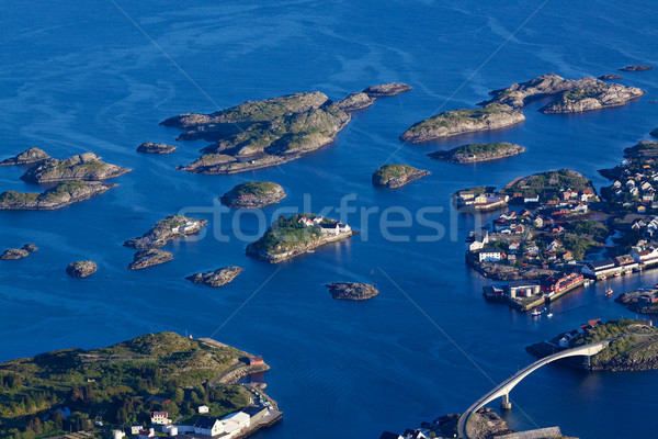 Scenic Henningsvaer on Lofoten Stock photo © Harlekino