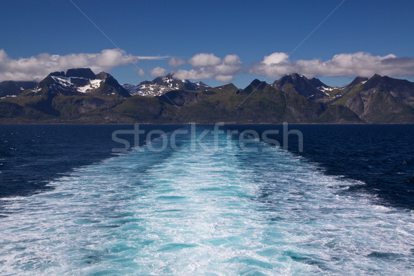 Deniz duvar dağ Norveç yerel Stok fotoğraf © Harlekino