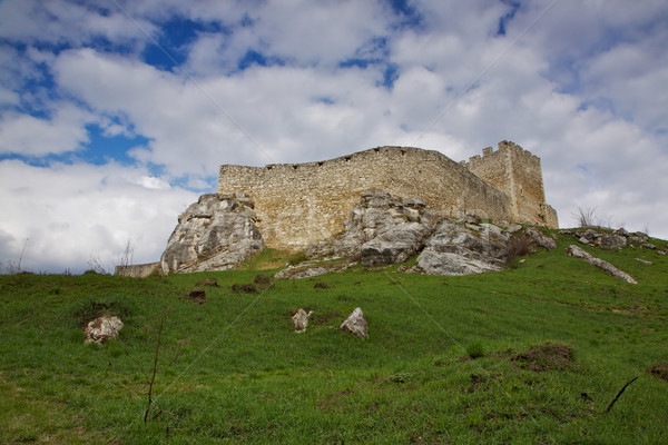 Walls of Spiš castle in Slovakia Stock photo © Harlekino