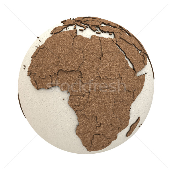 Africa on light Earth Stock photo © Harlekino