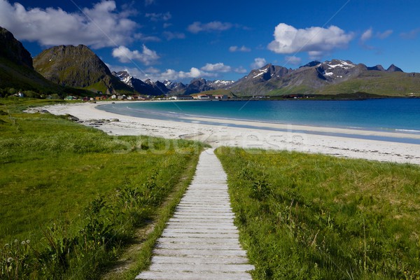 Beach on Lofoten Stock photo © Harlekino