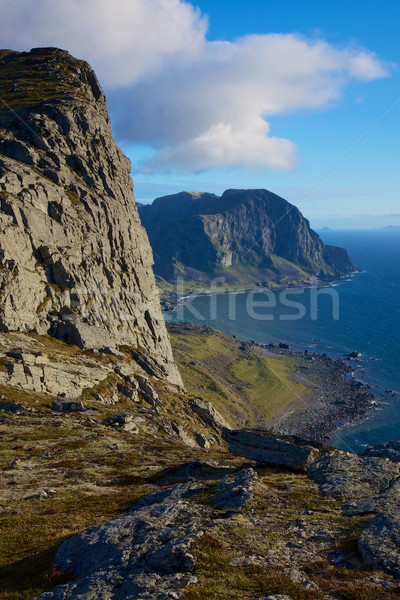 Kust schilderachtig eiland eilanden Noorwegen Stockfoto © Harlekino