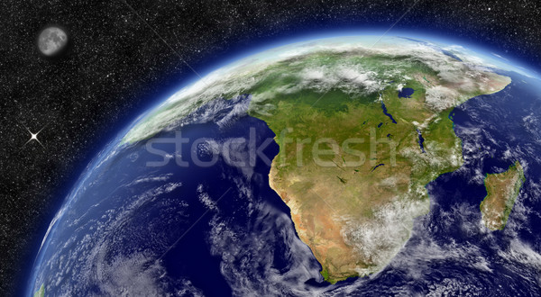 Foto d'archivio: Sudafrica · pianeta · terra · regione · spazio · luna · stelle