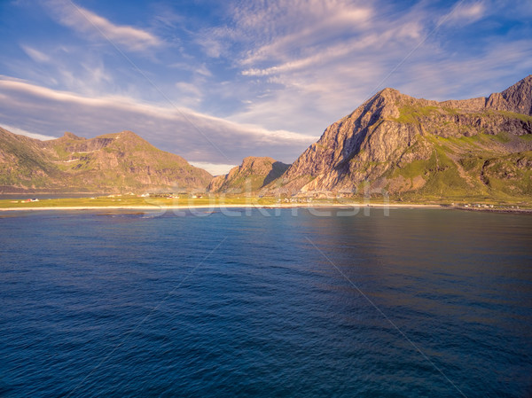 Inseln Norwegen beliebt touristischen Ziel Stock foto © Harlekino