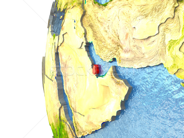 [[stock_photo]]: Rouge · monde · réfléchissant · océan · 3d · illustration