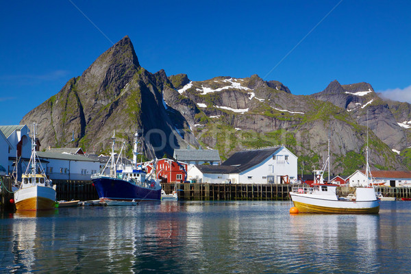 Pêche port Norvège scénique paysage [[stock_photo]] © Harlekino