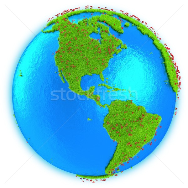 Stock fotó: Föld · dél · észak · Amerika · füves · Föld