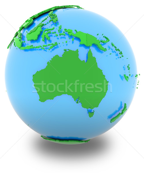オーストラリア 世界中 政治的 地図 世界 国 ストックフォト © Harlekino