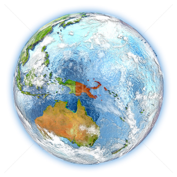 Papua New Guinea on Earth isolated Stock photo © Harlekino
